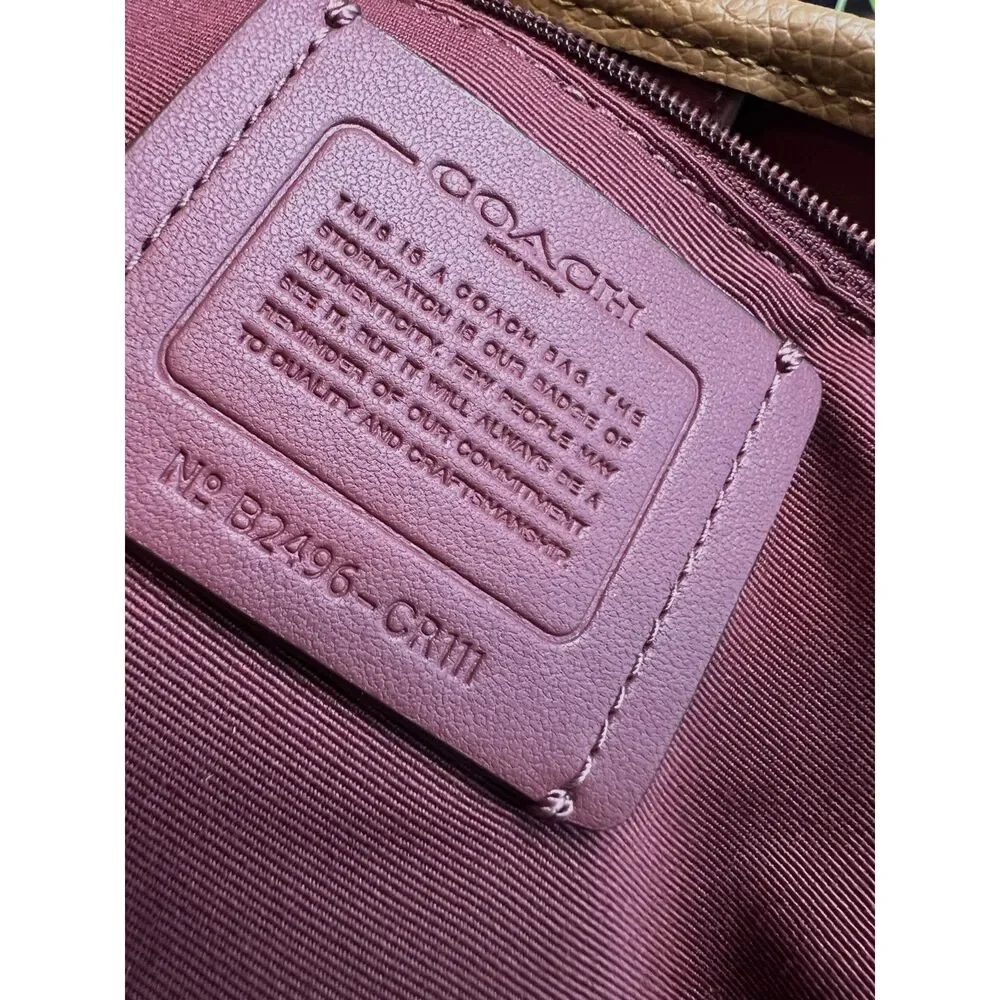 Coach City Tote Bag in Luggage Brown Leather CR111 - Picture 10 of 11